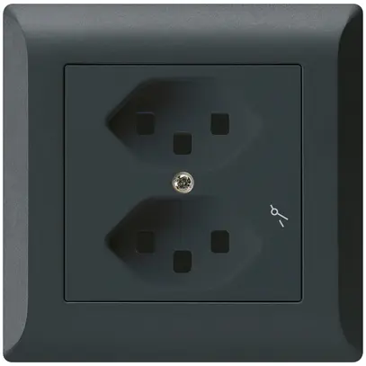 Presa INC Hager kallysto.line 2×T23 1×S C nero 