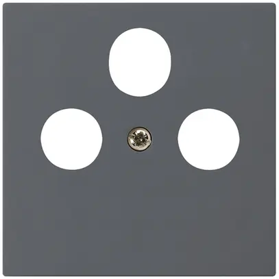 Placca frontale kallysto antracite per R/TV/SAT 60×60mm 