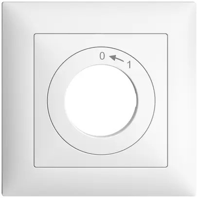 Kit frontal EDIZIOdue 0<-1 blanc 88×88mm pour contact pivotant 