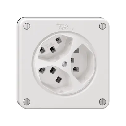 Presa NEVO, 3×T23, bianco 