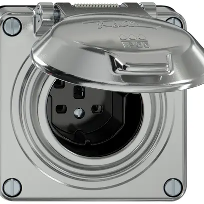 Presa ELEMENT SNAPFIX® 1×tipo 25 16A 440V con coperchio IP55 all 