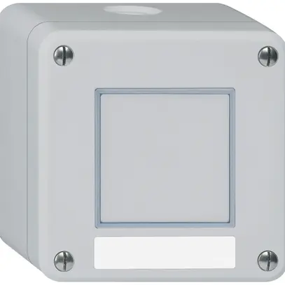 Poussoir de sonnerie AP Hager robusto IP55 avec plaquette gris 