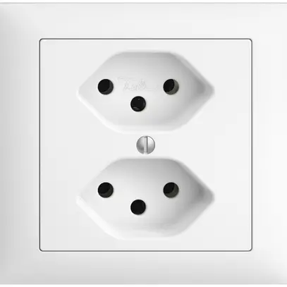 Prise INC EDIZIOdue 2×T13 FKE blanc 
