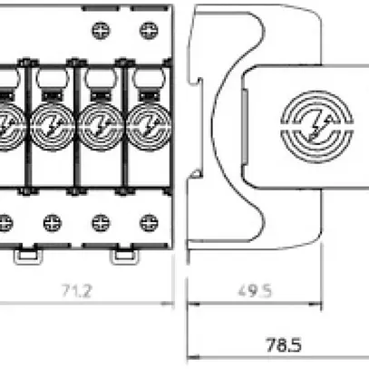 Überspannungsableiter Bettermann V50 +NPE, 3L, Typ 1+2, 280V 