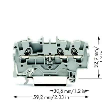 Morsetto di passaggio WAGO Top Job-S 1.5mm² 3L grigio serie 2001 