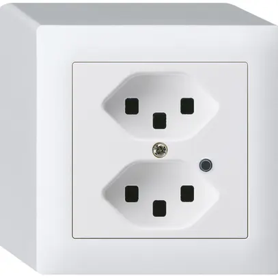 Presa AP Hager kallysto 2×T23 illuminato Q bianco ultra 