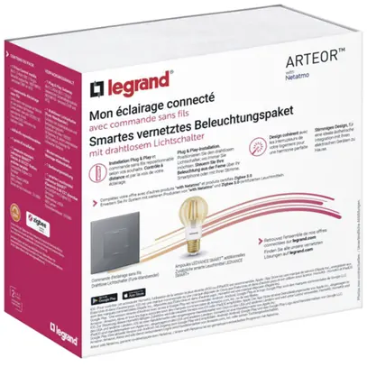 Kit de démarrage Legrand Arteor with Netatmo 1×lumière 2×3L×2.5mm² 1×LED E27 