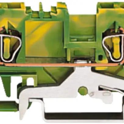 Morsetto WAGO 2L 4mm² verde/giallo 