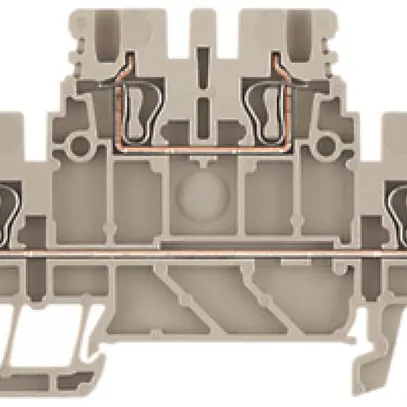 Borne multi-étage Weidmüller ZDK 1.5 connexion à ressort 1.5mm² 2 étages beige 