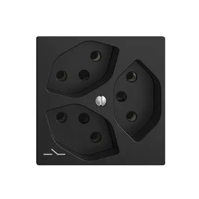 Prise ENC EDIZIOdue 3×T13 noir 1×S 