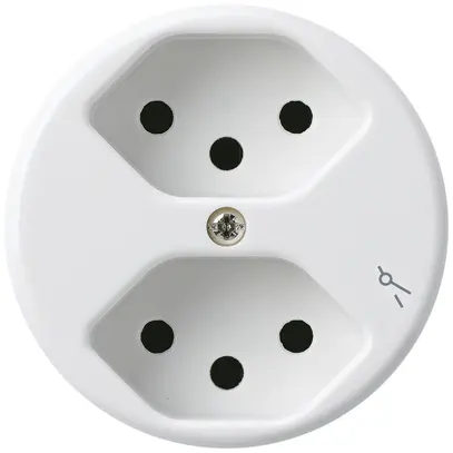 Insert pour prise ENC basico 2×type 13S blanc 