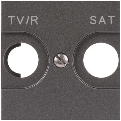 Placca frontale MOS TV/FM/SAT magnesio 2mod 