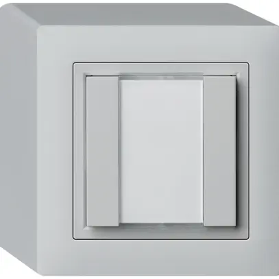 Pulsante universale AP 2×KAL senza LED grigio chiaro 