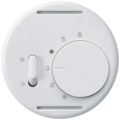 Termostato Hager basico A, con interr.di riscald./raffred., bianco 