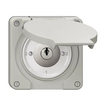 Interrupteur rotatif NEVO N.CO, 3/1L, a.serrure&2 clés, KS, 2-1-2-1, gris clair 