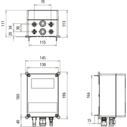 Scatola di raccordo generatore DEHN/elvatec SE DCU 2 YPV 1+2 1200 1M 1S MC4 