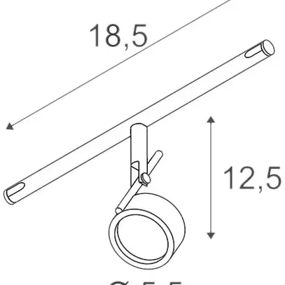 Luminaire sur câble SLV SALUNA pour TENSEO, GX5.3 35W IP20 noir 