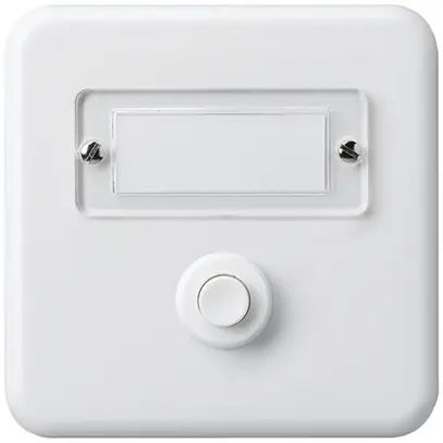 Poussoir de sonnerie ENC basico blanc avec porte-étiquette 