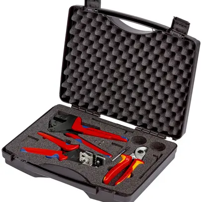Valise d'outils KNIPEX pour PV sans bloc de sertissage 