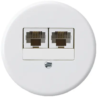Insert pour boîte ENC basico 2×RJ45u parallèle blanc 