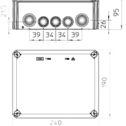 Scatola di derivazione T250 Bettermann grigio chiaro, senza alogeno IP55-66 