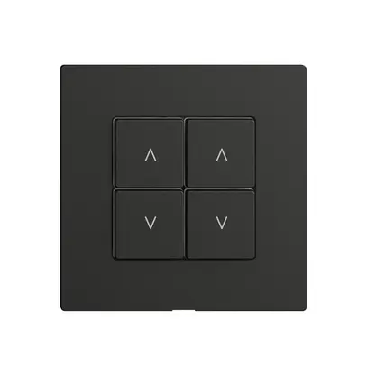 Comando per interruttore tapparelle 2c/4t Edue Wiser nero 