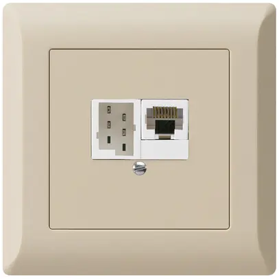 Scatola INC kallysto.line 1×RJ45u+1×TT83 beige 