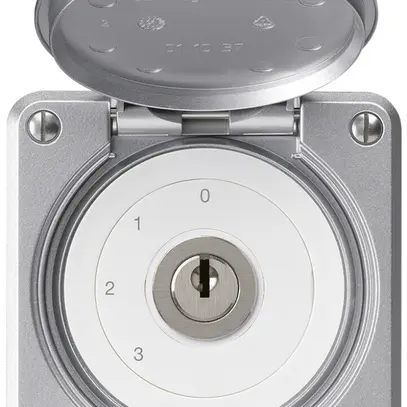 Interruttore a chiave INC robusto IP55 con copertura S5/1P alluminio 