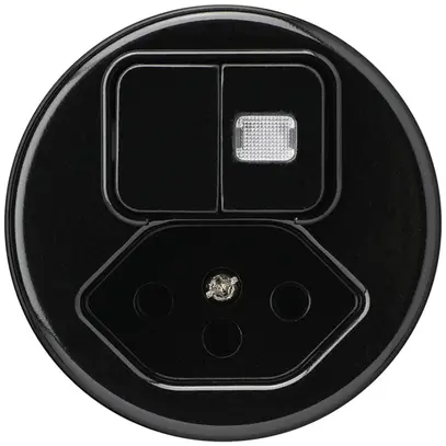 Inserto per combinazione luminosa basico 3+A-R/1L+T13 nero 1 lente prot.bambini 