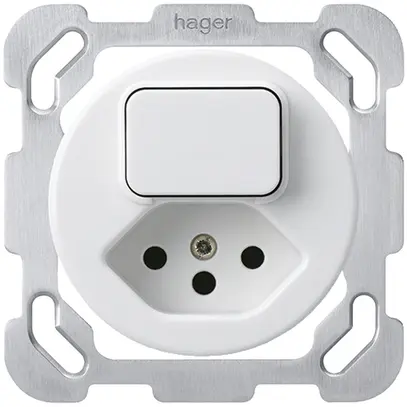 Insert pour combinaison ENC I basico 3+type 13 blanc avec plaque de fixation 