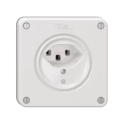 Presa NEVO, 1×T23, c.LED, bianco 