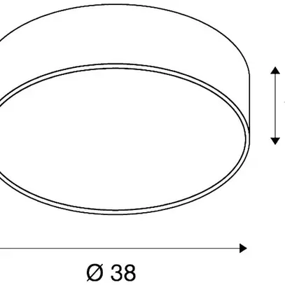 Plafoniera LED SLV MEDO 40, 29W 230V 3000K 2000lm 1…10V IP20 grigio argento 