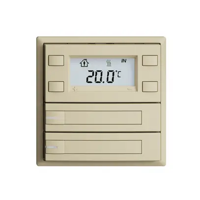 Pulsante RTH INC KNX 2×EDIZIOdue F vanille, con carta+LED RGB 