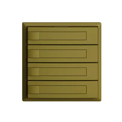 Pulsante INC KNX 4×EDIZIOdue olive RGB senza LED con inserto carta 