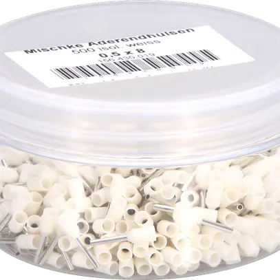 Capocorda Mischke IE 0.5mm²/8mm Cu-stagnato isolato bianco 