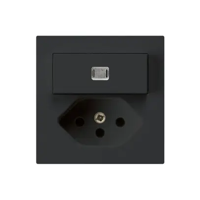 Combinazione luminosa INC 3/1P+T13 nero kallysto 