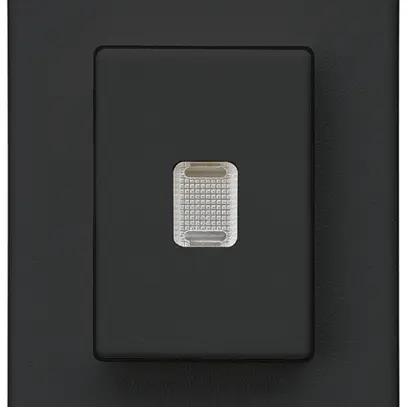 Poussoir INC Hager FLF 10A/250V 0/1L illuminé noir 