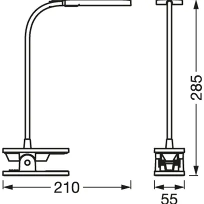 Lampada da tavolo LED LEDVANCE PANAN CLIP accu USB 5.2W 80lm 4000K REG bianco 