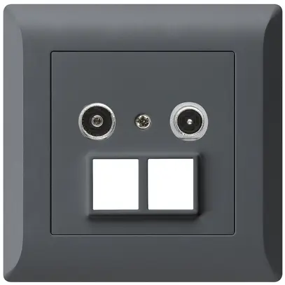 Prise multimédia ENC kallysto.line R/TV 23dB 2GHz anthracite 