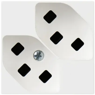 Presa INS ATO 2×T23 bianco 2moduli 