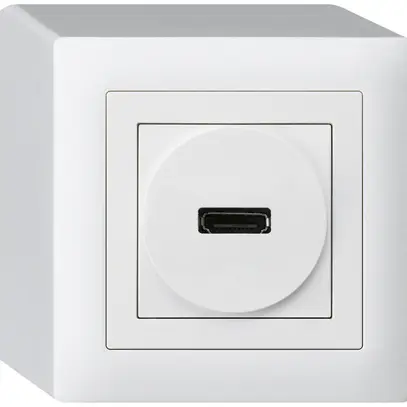 AP-Anschlussdose kallysto HDMI mit Schraubanschluss weiss 