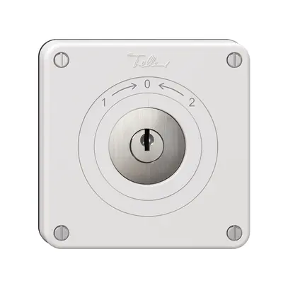 Contact pivotant NEVO, avec serrure&2 clés, KS, 1->0<-2, blanc 