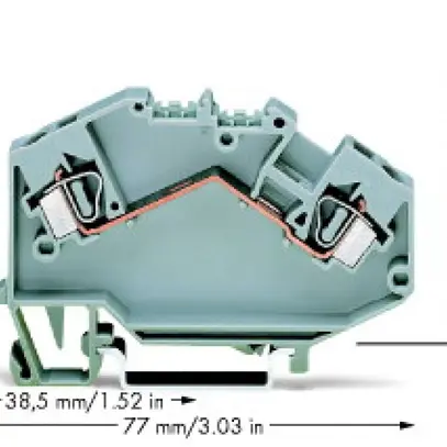 Durchgangsklemme WAGO TopJob 4mm² grau 