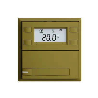 UP-RTH-Taster KNX 1-fach EDIZIOdue F olive, mit Papier+LED RGB 