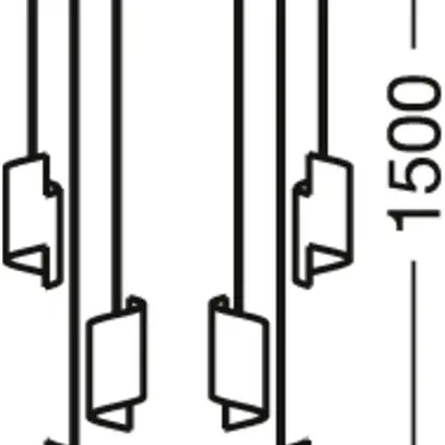 Lampada sospesa LED LEDVANCE SMART WIFI 24.5W 1200lm 830…865 VAR 1500mm nero 