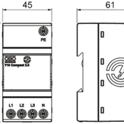 Scaricatore di sovratensione Bettermann V10 Compact 2.0 3LNPE 255VAC 60kA 