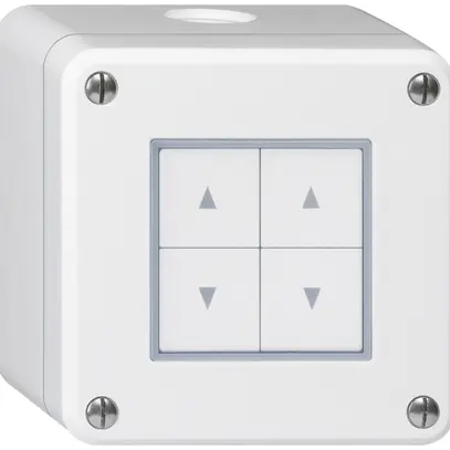 Interruttore per tapparelle AP robusto IP55 bianco con 4 tasti di comando 