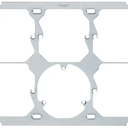 Placca d.fissaggio HA grd.2×3, horizontale 137×197mm 4×52mm+3-punti+52mm acciaio 