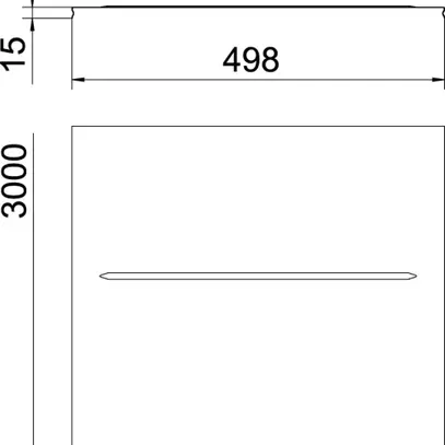Coperchio Bettermann a scatto per canale a grigglia 500×3000, acciaio, FS 