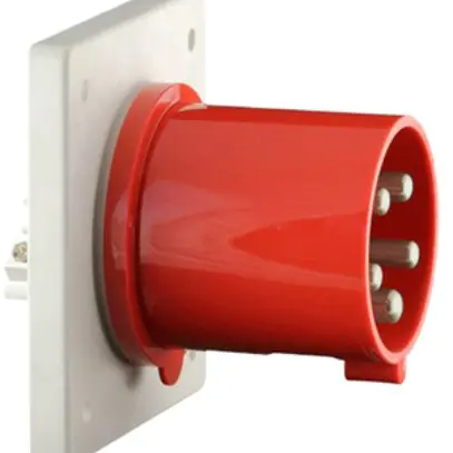 Spina d'attrezzi INS CEEtyp 5L 63A 6h IP44, contatto ottone nichelato 